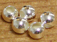 8mm Silver Spacer Beads 10pcs