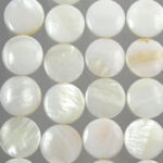 Round White Cream Mother of Pearl