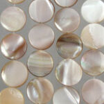 Pinkish Brown Round Mother of Pearl