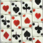 Playing Cards Glass Beads