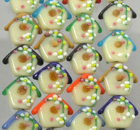 White Puppy Glass Beads