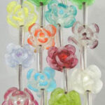 Multicolor Rose Glass Beads