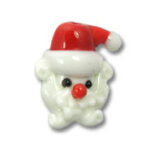 3D Santa Face Glass Bead