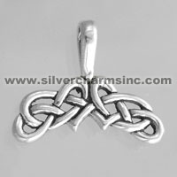 Silver Celtic knot pendant