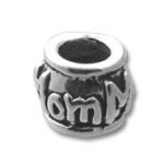 "Mom" Silver Spacer Bead