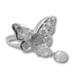 Clear CZ Butterfly  Ring
