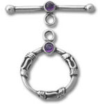 Large Toggle with Amethyst Stone