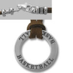 Affirmation Sport Necklace with Brown Leather