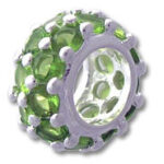 Peridot Silver Spacer Bead
