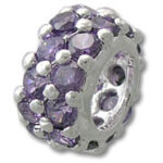 Purple Tanzanite Silver Spacer