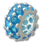 Sapphire Silver Spacer Bead