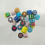 Mixed Cylindrical Millefiori Beads