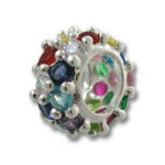 Multicolor CZ Spacer Bead