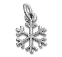 silver snowflake charm pendant