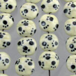 Paw Printed Glass Beads