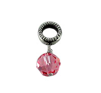 8mm Crystal with Silver Spacer