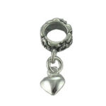 Flower Spacer Bead with Puffed Heart