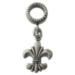 Spacer Bead with Fleur de Lis