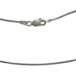 1mm Rhodium Diamond Cut Snake
