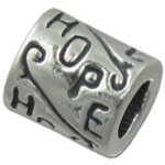 "Hope" Silver Spacer Bead