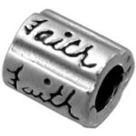 "Faith" Silver Spacer Bead