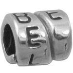 "Believe" Silver Spacer Bead