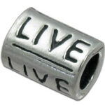 "Live" Silver Spacer Bead