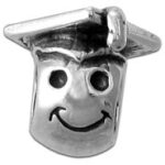 Smiley Face with Graduate's Cap Spacer Bead