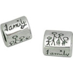 "Family" Silver Spacer Bead
