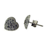 10mm Cubic Zirconia Stud Heart Earrings