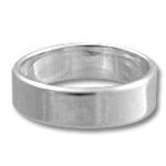 6mm Engraveable Silver Band Ring