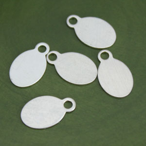 Silver Oval Stamping Blank