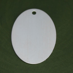 Silver 27mm Oval Stamping Blank