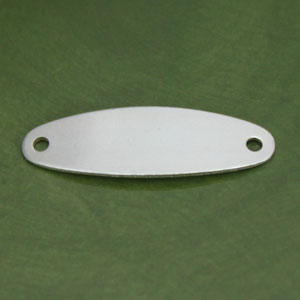 Silver 19mm Oval Stamping Blank
