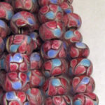 Red And Blue Glass Lampwork Beads