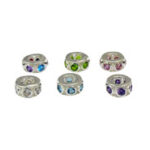 Round CZ Spacer Bead Charm