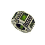 Peridot Rectanglar Cubic Zirconia Spacer Bead