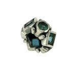 Aqua Cubic Zirconia Spacer Bead