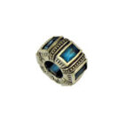 Aqua Rectanglar CZ Spacer Bead
