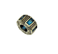 Aqua Rectanglar CZ Spacer Bead