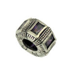 Amethyst Rectanglar CZ Spacer Bead