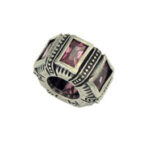 Pink Rectanglar CZ Spacer Bead