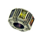 Multi Color Rectanglar CZ Spacer Bead