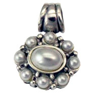 Pearl Spacer Bead Charm Pearl Spacer Bead Charm