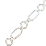Hammered and Oval Circle Link Chain