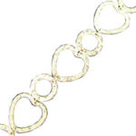 Hammered Circle and Heart Chain