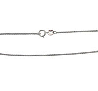 1mm Rhodium Round Box Chain
