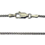 1.5mm Popcorn Rhodium Chain