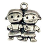 Sterling Silver 2 Girls Charm