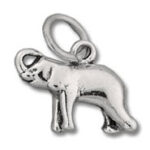 Silver elephant charm pendant